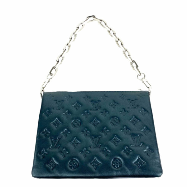 LV Coussin PM Metallic Blue w/2 Straps - Image 3