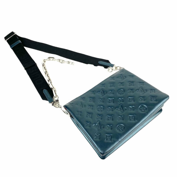 LV Coussin PM Metallic Blue w/2 Straps - Image 4