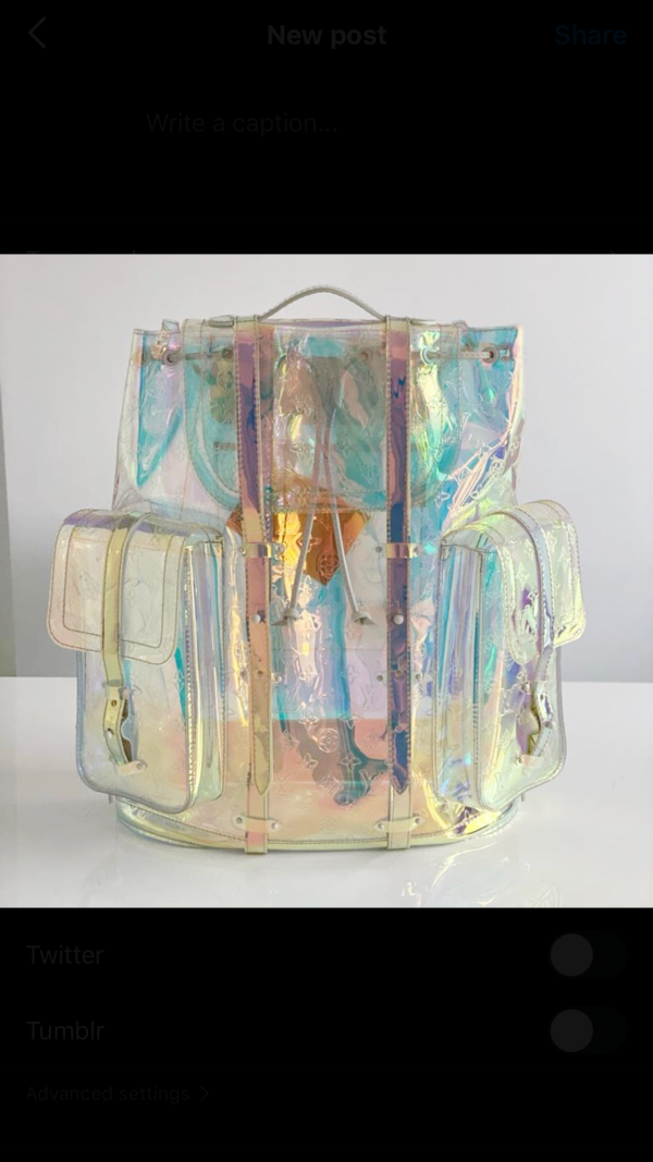 LV Christopher Backpack Iridescent Prism - Image 6