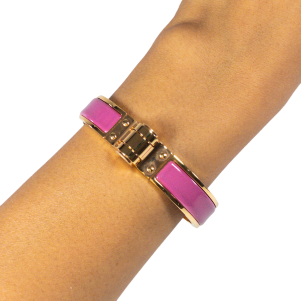 HM Rose Azalee Narrow Hinged Bracelet Rose Gold - Image 3