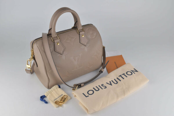 LV Speedy Bandouliere Bag Monogram Empreinte Giant 25 - Image 7