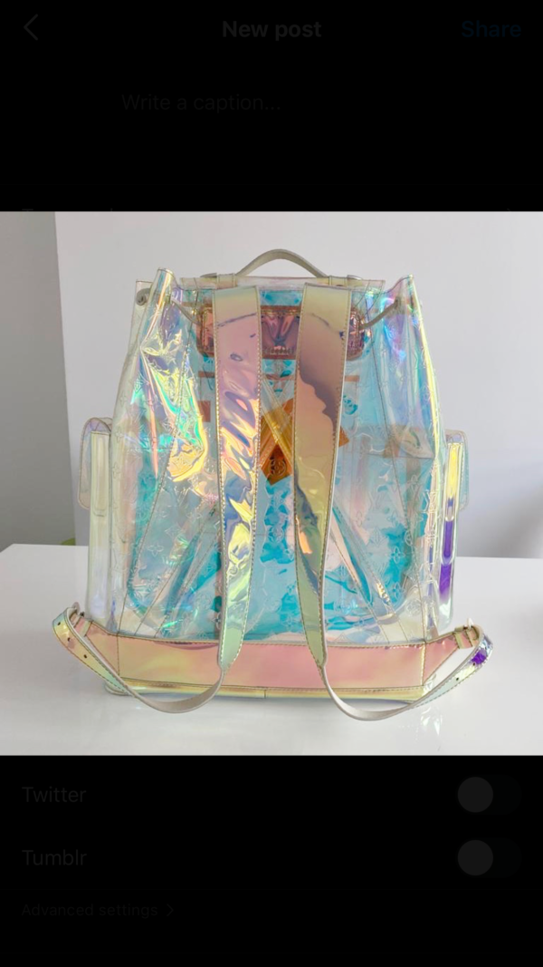 LV Christopher Backpack Iridescent Prism - Image 3