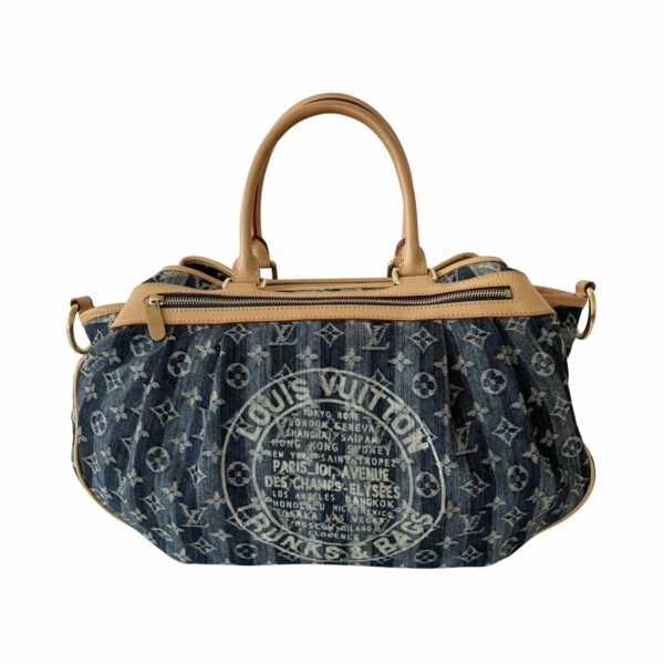 LV Denim Porte Epaule Raye Cabas Bag - Image 12