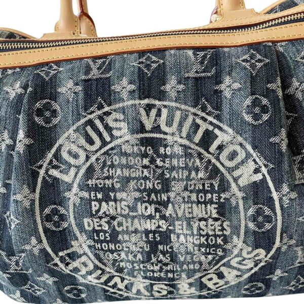 LV Denim Porte Epaule Raye Cabas Bag - Image 10