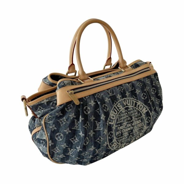 LV Denim Porte Epaule Raye Cabas Bag