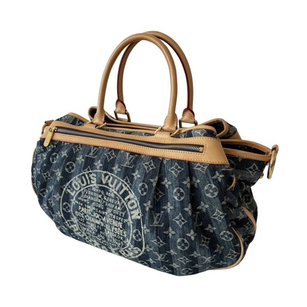 LV Denim Porte Epaule Raye Cabas Bag - Image 3