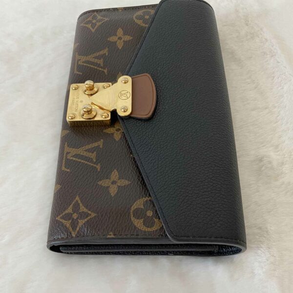 LV Monogram Noir Pallas Wallet - Image 4