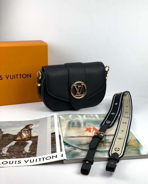 LV Bags PONT 9 SOFT PM black - Image 10