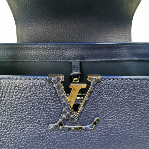 LV Capucines MM Exotic Blue Taurillon - Image 11