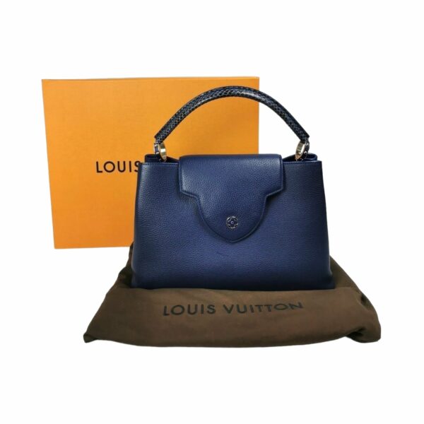 LV Capucines MM Exotic Blue Taurillon - Image 15