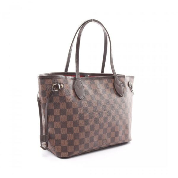 LV Damier Ebene Neverfull PM Tote Bag,Brown - Image 2