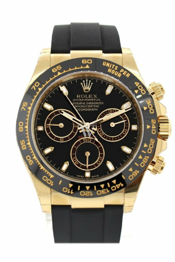 Oyster Perpetual Champagne Dial Automatic Mens Chronograph Watch 116518Ln Black