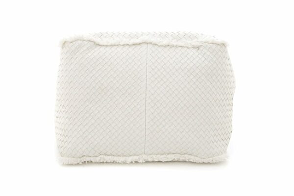 Bottega Veneta White Intrecciato Fringe Tote - Image 4