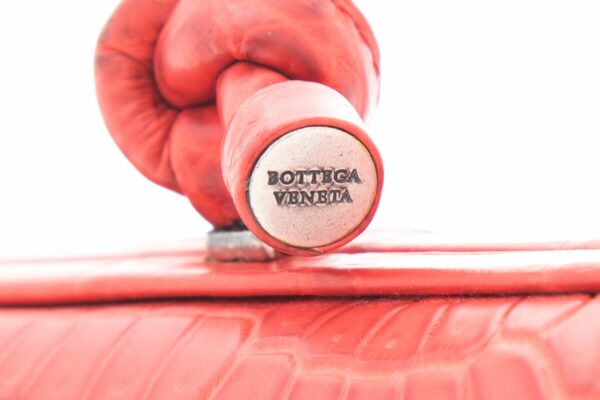 Bottega Veneta Red Embossed Clutch - Image 4