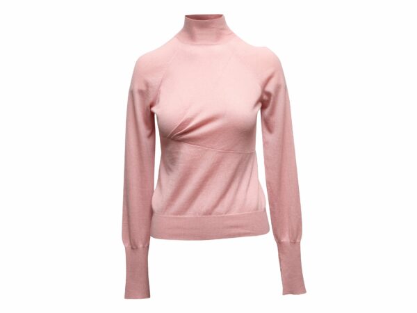 Light Pink LV Cashmere Mock Neck Sweater Size US M