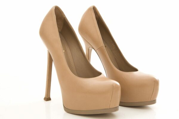 YSL Beige TRIP TOO Heels SZ 38.5 - Image 2