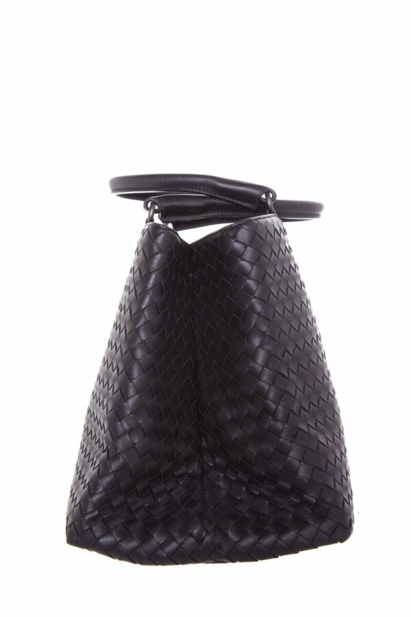 Bottega Veneta Black Intrecciato Leather Handbag - Image 3