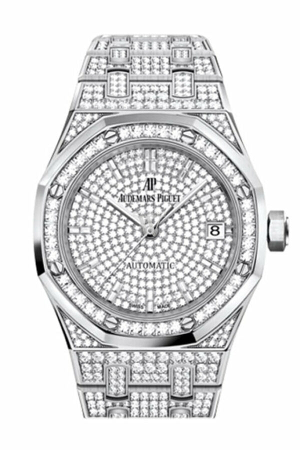 Audermars Piguet Royal Oak Pave Dial Jumbo Extra Thin White Gold 15202Bc.zz.1241Bc.01 Watch