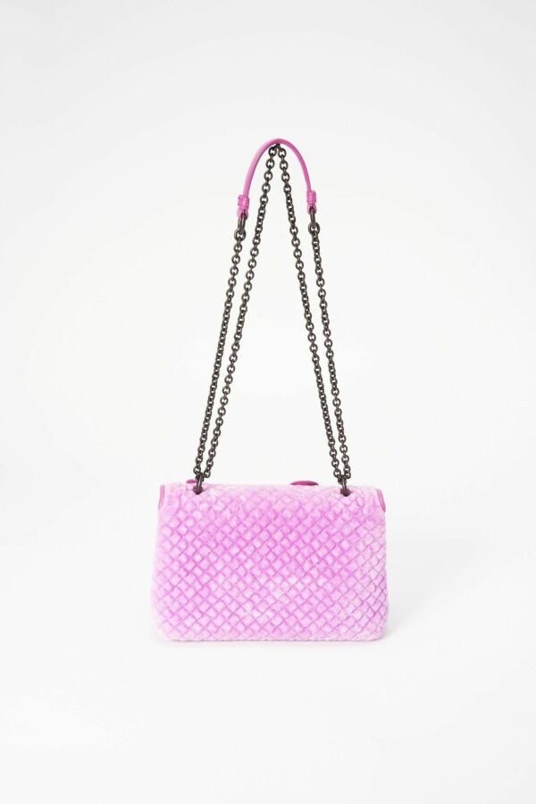 Bottega Veneta Butterfly Crossbody Bag - Pink Velvet - Image 2