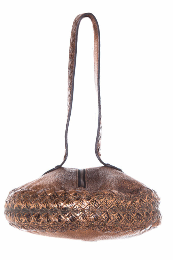 Bottega Veneta Copper Round Handle Clutch - Image 6