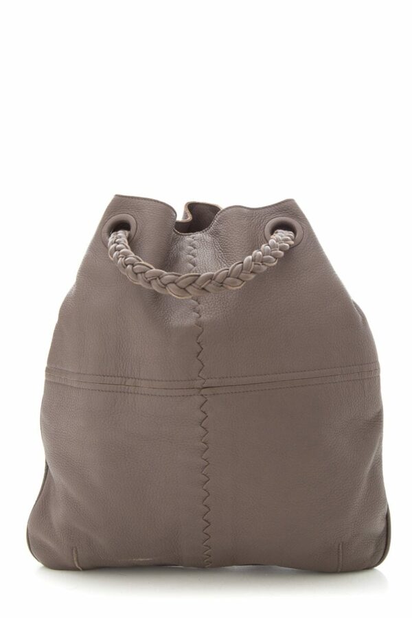 Bottega Veneta Grey Leather Tote Handbag - Image 3