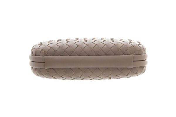 Bottega Veneta Brown Woven Leather Knot Clutch - Image 3