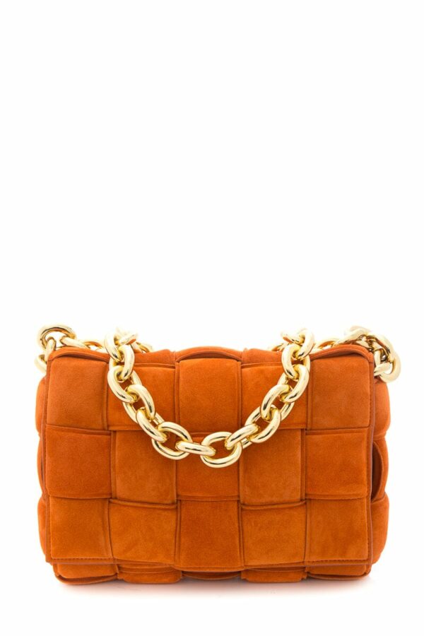 Bottega Veneta Rust Suede "Chain Cassette"  Handbag - Image 7