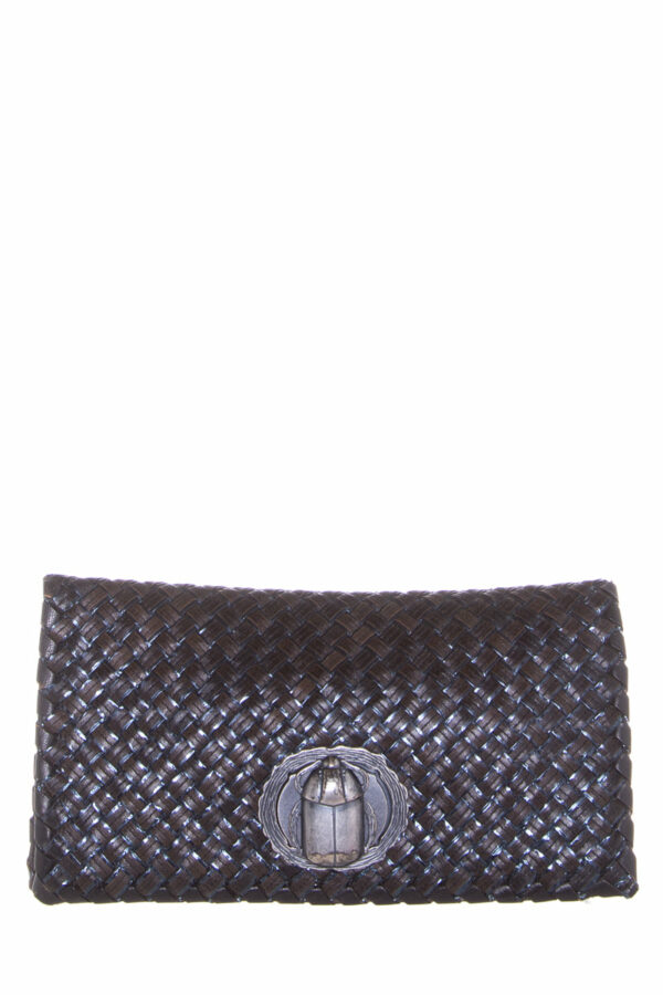 Bottega Veneta Vintage Black Scarab Beatle Clutch - Image 12