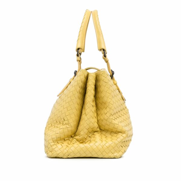 Yellow Bottega Veneta Medium Intrecciato Roma Tote Bag - Image 2