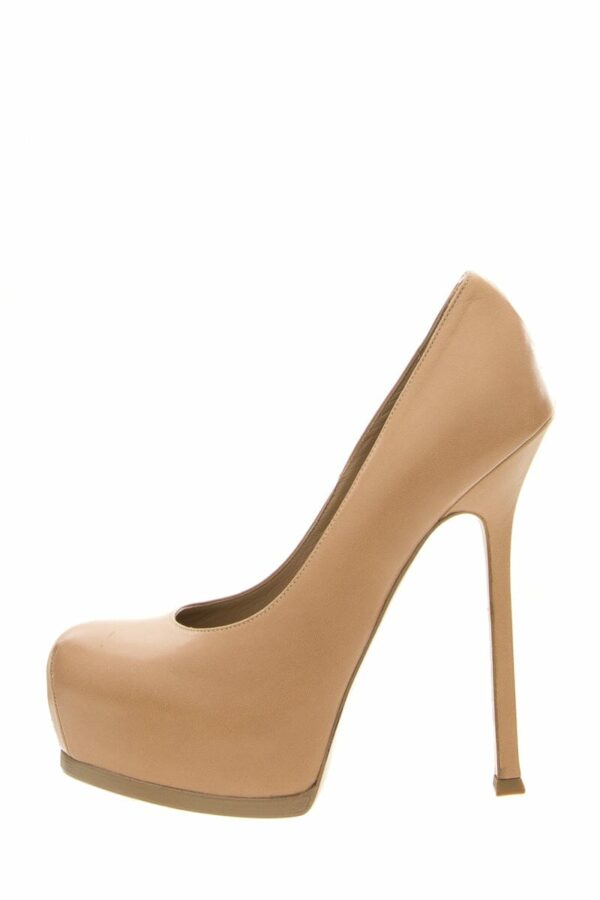 YSL Beige TRIP TOO Heels SZ 38.5 - Image 8