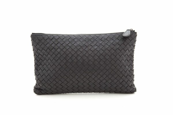 Bottega Veneta Black Intreccatio Butterfly Patch Pouch - Image 2