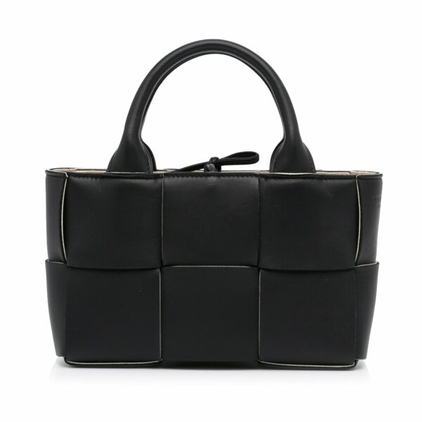 Black Bottega Veneta Mini Arco Tote Satchel - Image 3