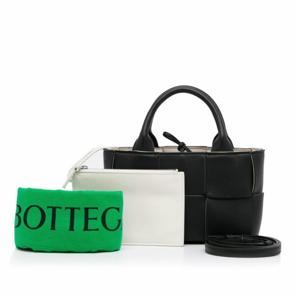 Black Bottega Veneta Mini Arco Tote Satchel - Image 8