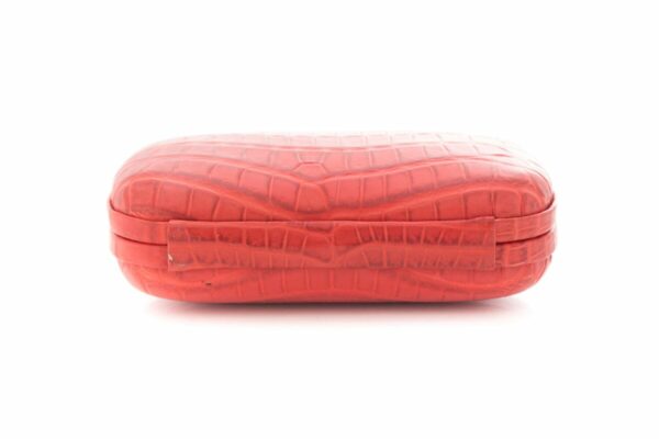 Bottega Veneta Red Embossed Clutch - Image 3