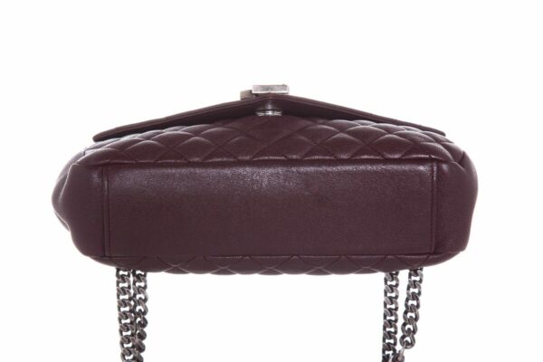 YSL Burgundy Classic Medium College Bag - Image 4