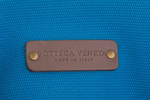 Bottega Veneta Teal Canvas Tote - Image 7