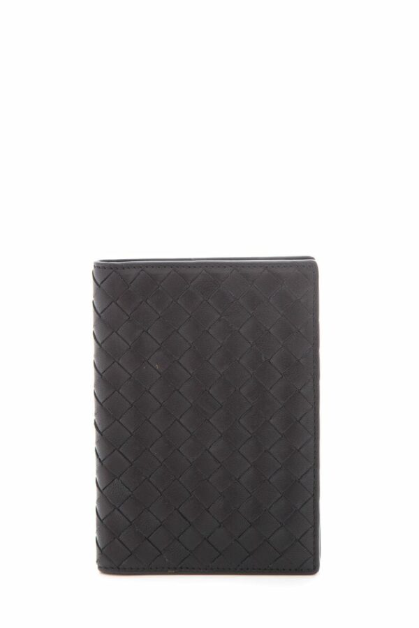 Bottega Veneta Black Woven Intrecciato Passport Holder - Image 5