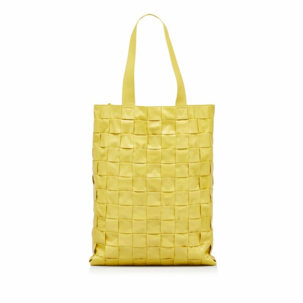 Yellow Bottega Veneta Maxi Intrecciato Cassette Tote Bag - Image 15