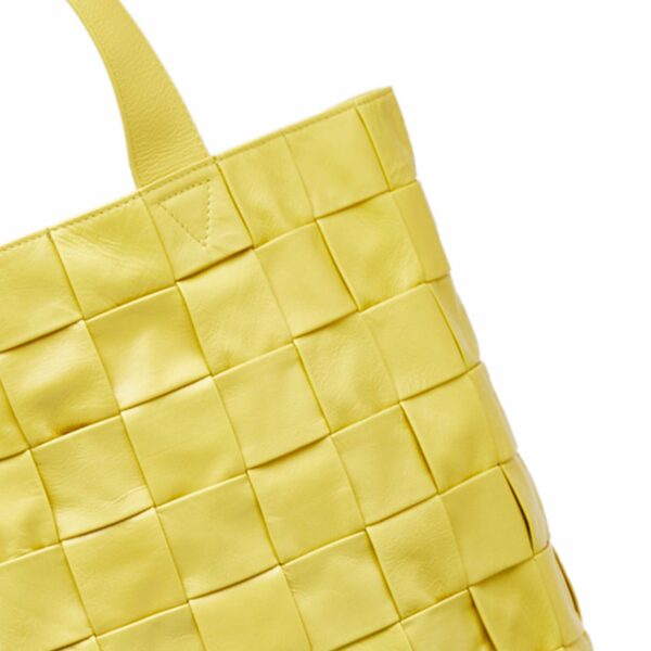 Yellow Bottega Veneta Maxi Intrecciato Cassette Tote Bag - Image 12