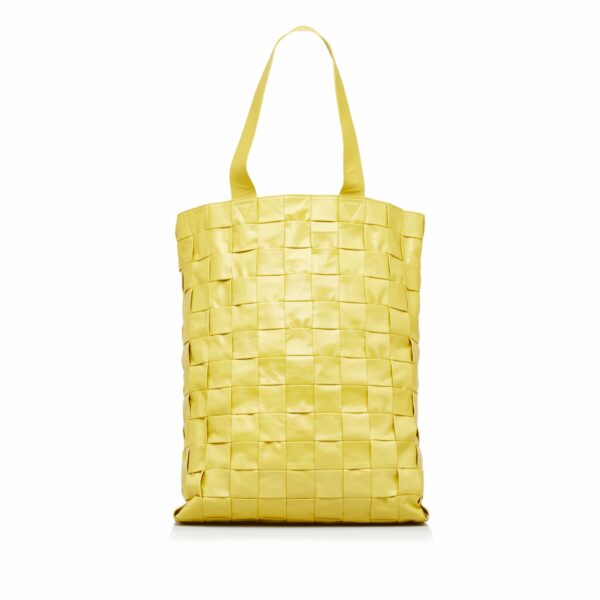 Yellow Bottega Veneta Maxi Intrecciato Cassette Tote Bag - Image 2