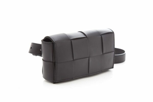 Bottega Veneta Black Cassette Leather Belt Bag - Image 2