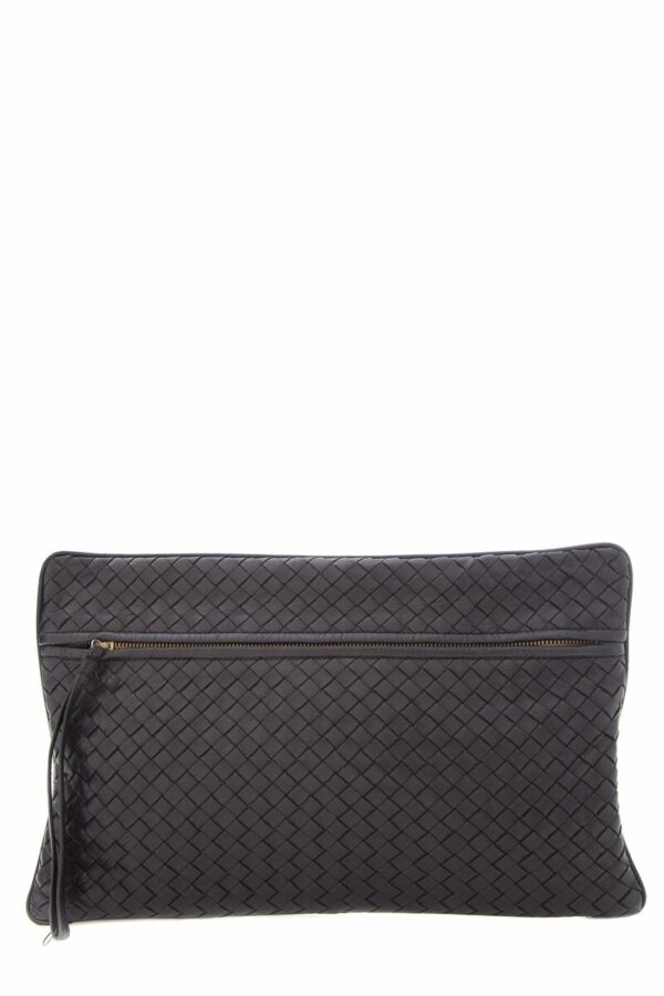 Bottega Veneta Black Intrecciato Clutch - Image 6