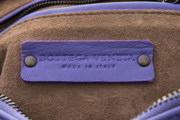 Bottega Veneta Purple Intrecciato Handle Bag W/ Adjustable Strap - Image 6