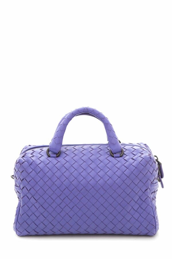 Bottega Veneta Purple Intrecciato Handle Bag W/ Adjustable Strap - Image 7