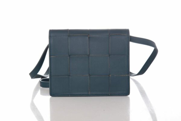 Bottega Veneta Teal Mini Cassette Cross-Body - Image 4