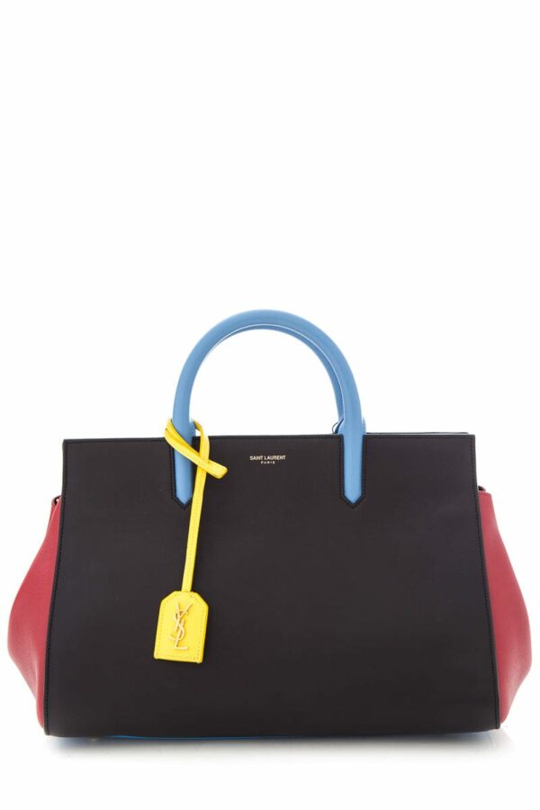 YSL Cabas Rive Gauche Leather Handbag - Image 8