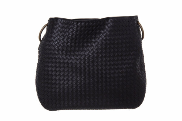 Bottega Veneta Black Large Intercciato Loop Hobo - Image 4