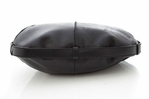 YSL Vintage Black Leather Hobo Handbag - Image 4