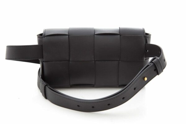 Bottega Veneta Black Cassette Leather Belt Bag - Image 3