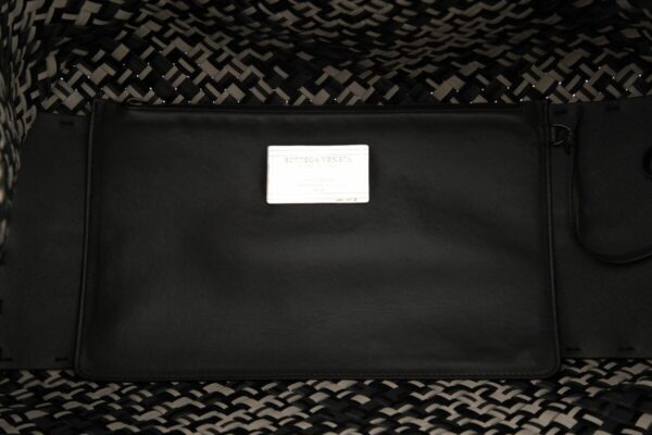 Bottega Veneta Black White & Grey Intrecciato Medium Cabat  Tote - Image 4